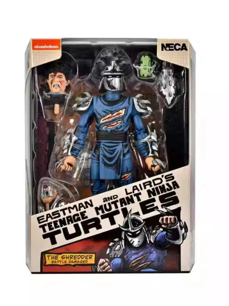 NECA 54289 Toys Teenage Mutant Ninja Turtles Mirage Comics Action Figure Battle Damaged Shredder 18 cm Original Doll Model Gift