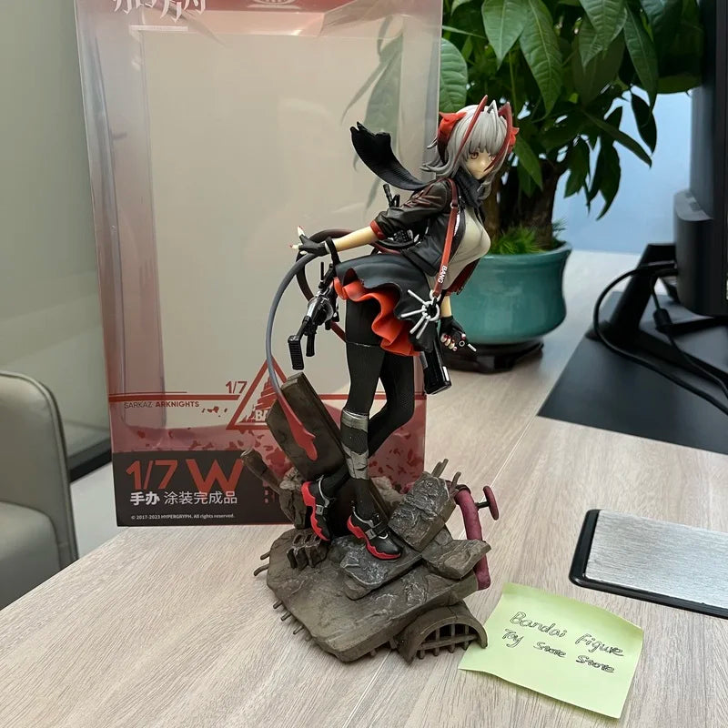 Arknights Anime-Figur W Sarkaz Söldnerfiguren Bewaffnete schöne Mädchenstatue Modell Sammlung Schreibtischdekoration Spielzeug Geschenk