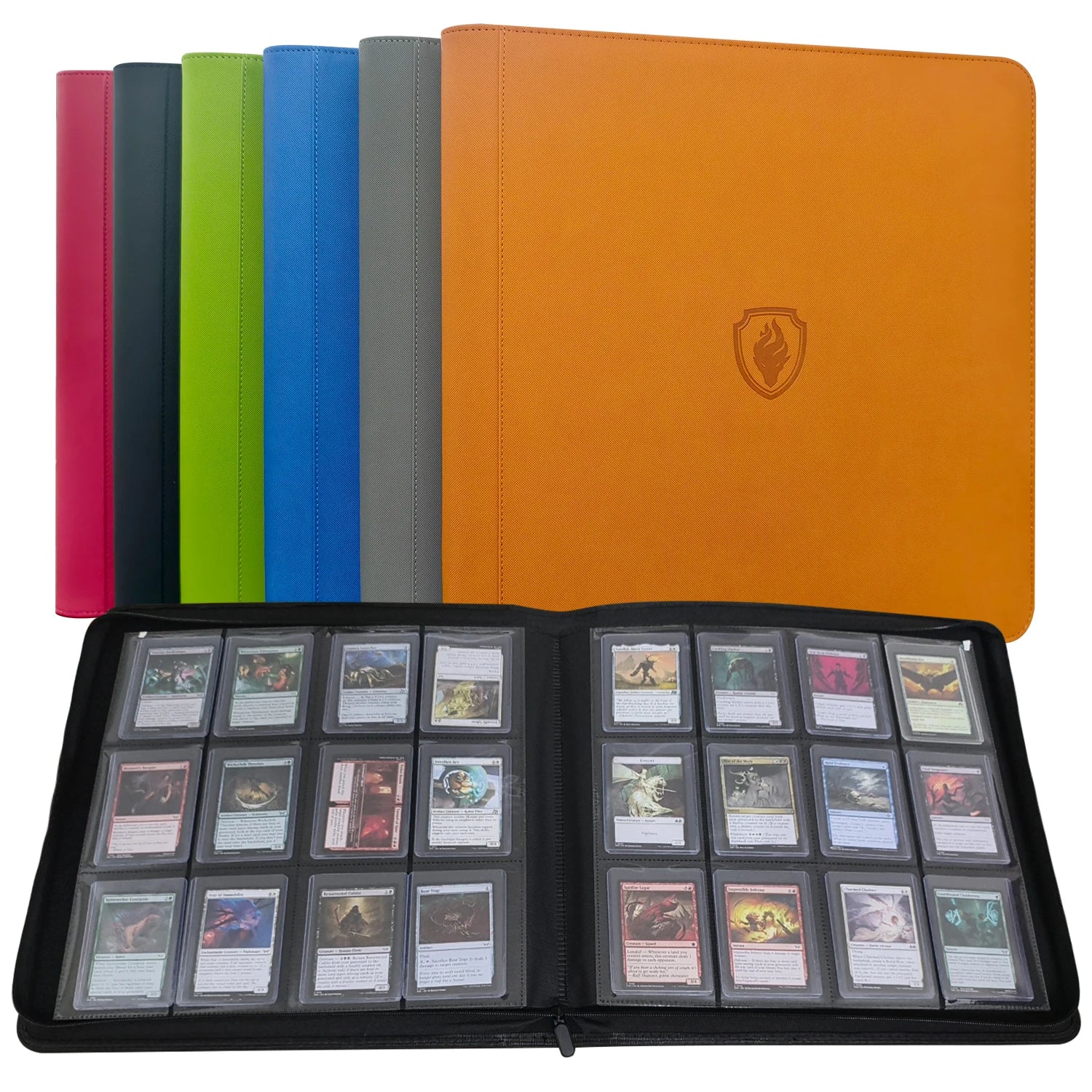 Holds 384 Toploaders | 12-Pocket | Ringless Double-Sided Pockets |  Premium Top Loader Binder for Trading Cards