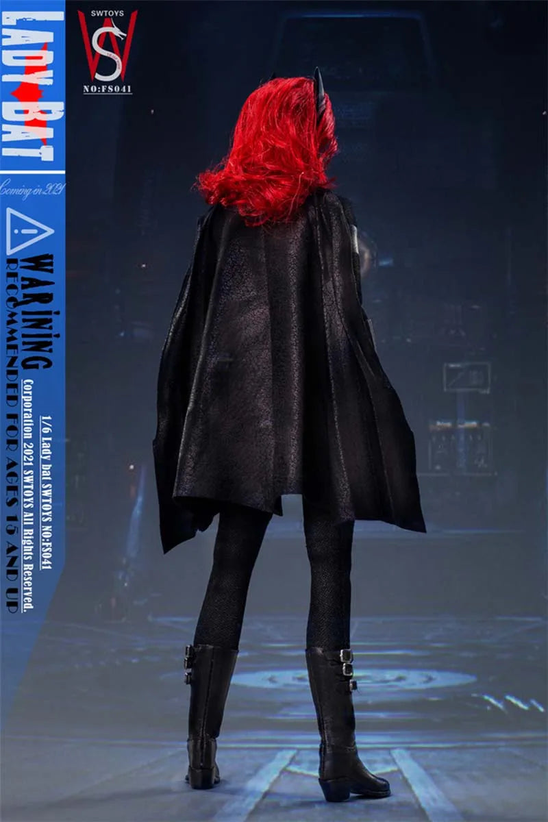 In Stock Swtoys FS041 1/6 Bat Girl Double Head Sculpt Figure Model 12'' Female Soldier Action Doll Full Set Toy for Collection