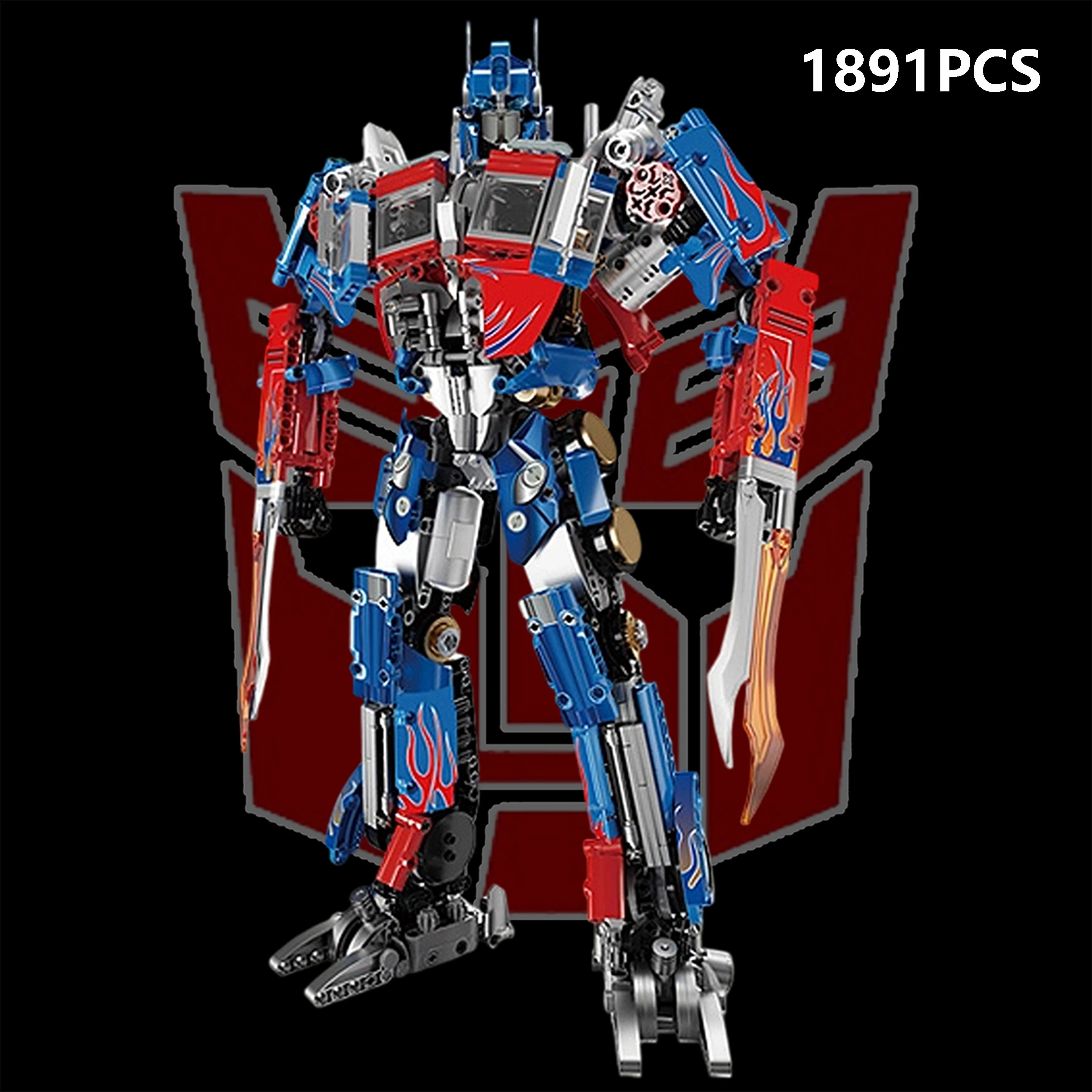 1891PCS Movie Hero Optimus Prime Robot Action Figure MOC Building Blocks Model DIY Toy for Adults Kids Gift Xmas Gifts