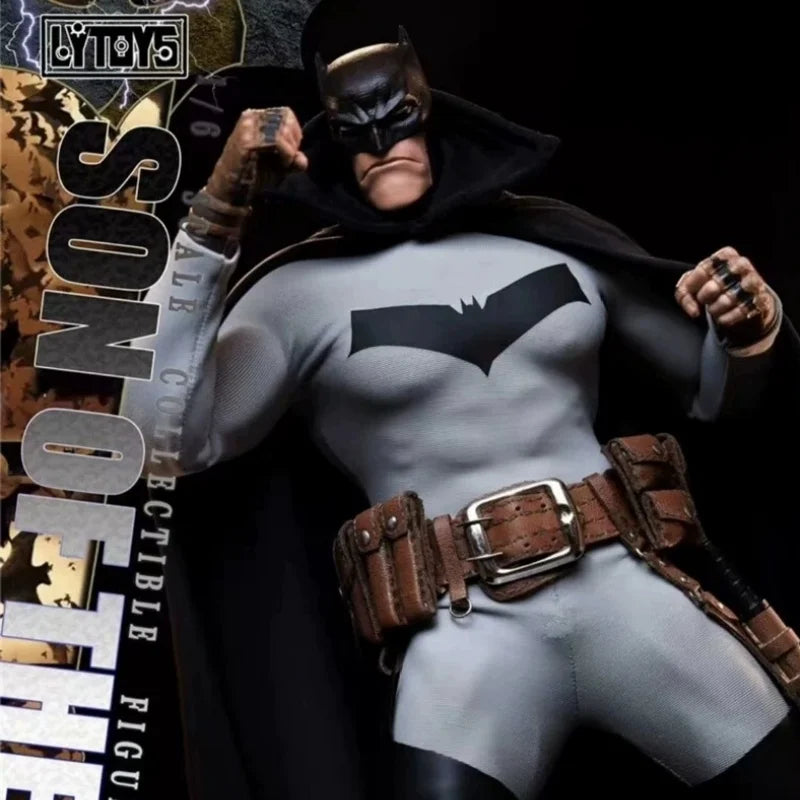LYTOYS Batman Bat Son Action Figure LY001 Original Cloth Gown Collectible Superhero High Detail Sculpt Movable Joints Toy Gift