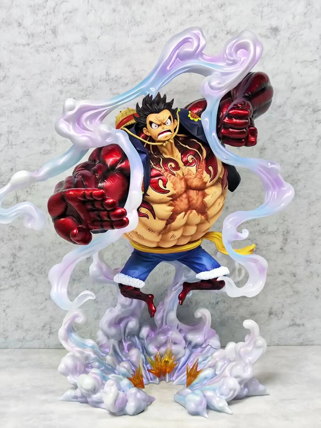 Статуя JT ONE PIECE Monkey D Luffy Аниме фигурка JT 40см Gear 4 Luffy фигурка PVC статуя Колекция Модел Декорация Подаръчна играчка
