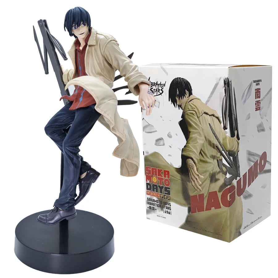23cm Sakamoto Days Anime Figure Nagumo Action Figure Asakura Shin Figurine Room Decorations PVC Adult Collection Model Doll Toys