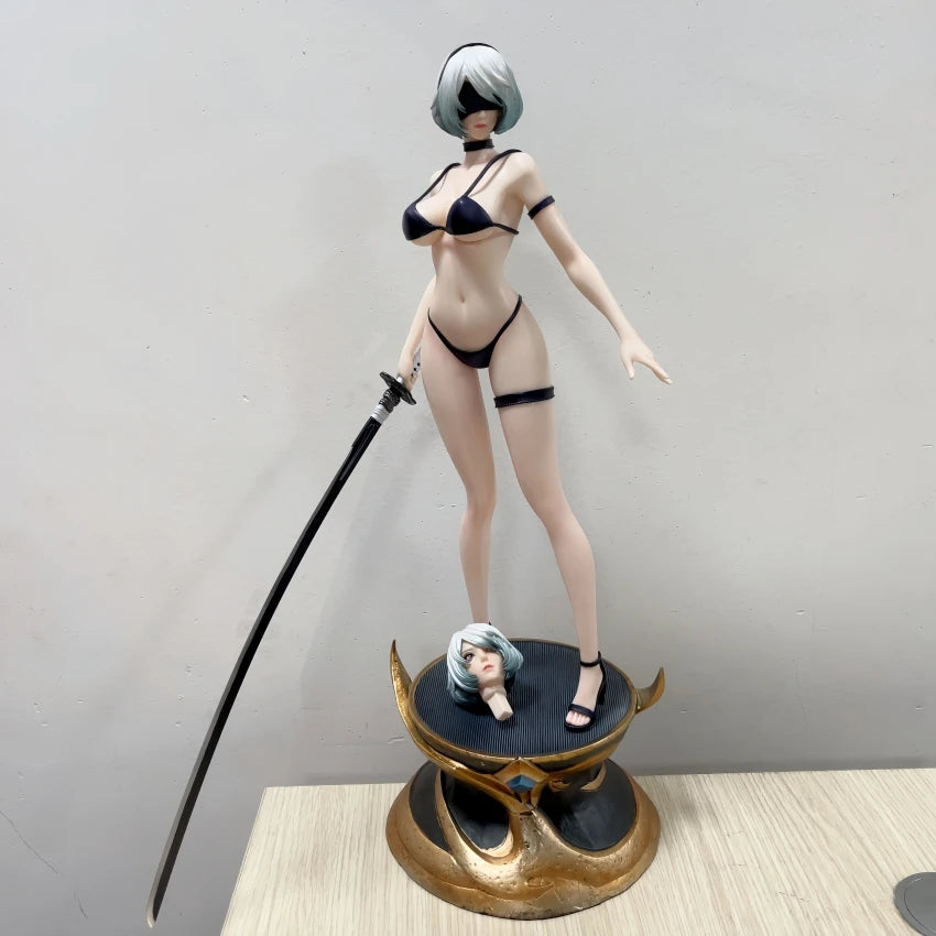 50cm NieR: Automata Yorha Type B 2B YoRHa Type A No.2 A2 Anime Girl PVC Action Figure Toy Statue Collection Model Doll Gift
