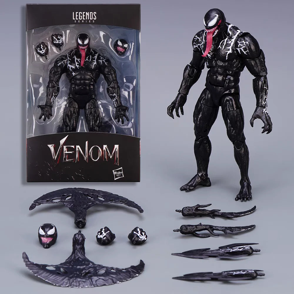 2024 New Shf Venom Carnage Action Figure Joint Movable Toys Venom Legends Change Face Statue Model Doll Collectible Kids For Toy