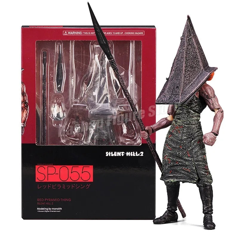 Figma Sp-055 Silent Hill Pyramid Head Action Figure 17cm Red Pyramid Thing Revelation 3D Figure PVC Bubble Head Nurse Model Toys