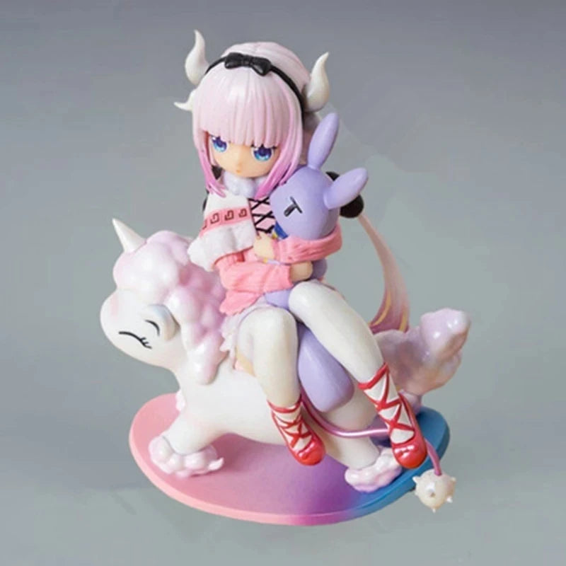 14CM Cute Kobayashi Kanna Kamui Anime Miss Kobayashi's Dragon Maid Trojan Horse Action Figure PVC KannaKamui Model Toy Gift