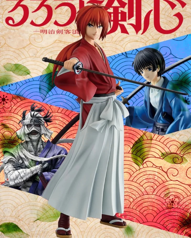 In Stock Genuine Rurouni Kenshin Figurines Anime Peripherals Desktop Ornaments Saito Hajime, Sagara Sanosuke Seta Sojiro Gifts