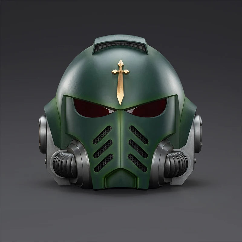 Dark Angels MKX Helmet 1:1 Action Figure Wear JOYTOY Warhammer 40K Toys Model Dark Angels Collection Helmets Display Stand