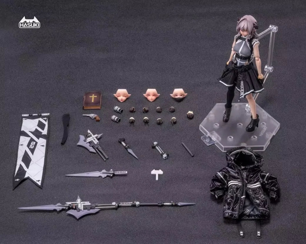In Stock HASUKI Pocket Art PA009 Friede Succubus Nun White Master Mariannu 1/12 Women Soldier Anime Action Figure Toy Model