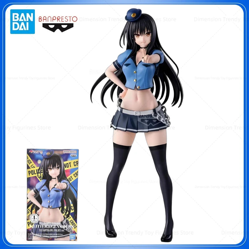In Stock Bandai Banpresto Original GLITTER＆GLAMOURS Anime To Love-Ru Darkness Kotegawa Yui Police Ver Action Figure Model Toy DT