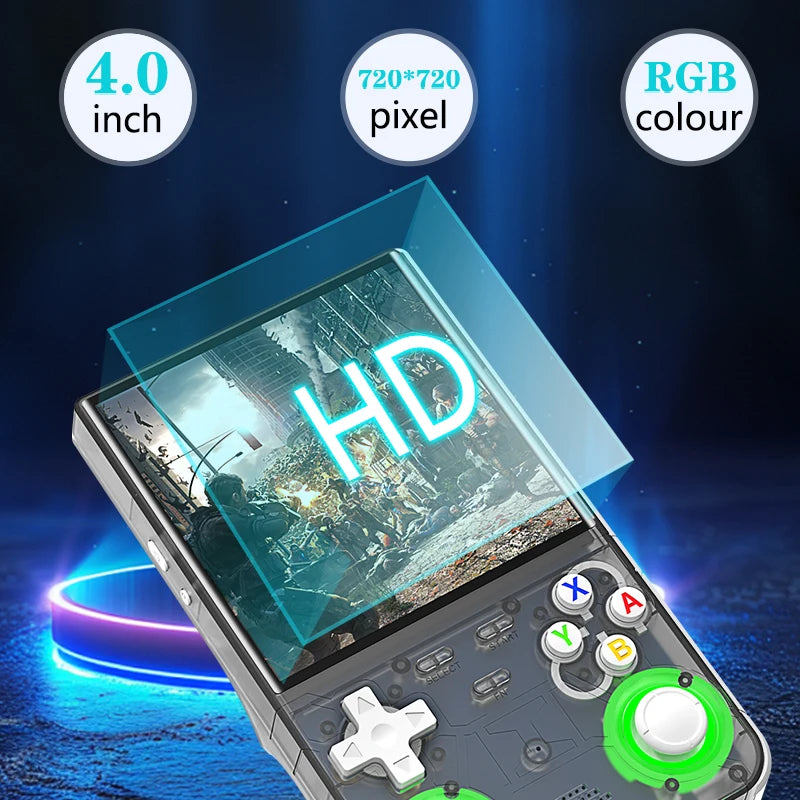 Retro R36 Ultra Handheld Video Game Console 4.0 Inch IPS Screen 128GB Preloaded Games Portable Pocket Player with Linux System