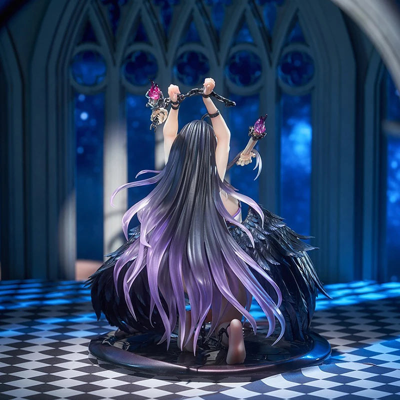 Genuine Animester Kdcolle Overlord Albedo Winged Kneeling Pose 1/7 Scale 21cm Plastic Figure Desktop Ornaments Collectibles 18+
