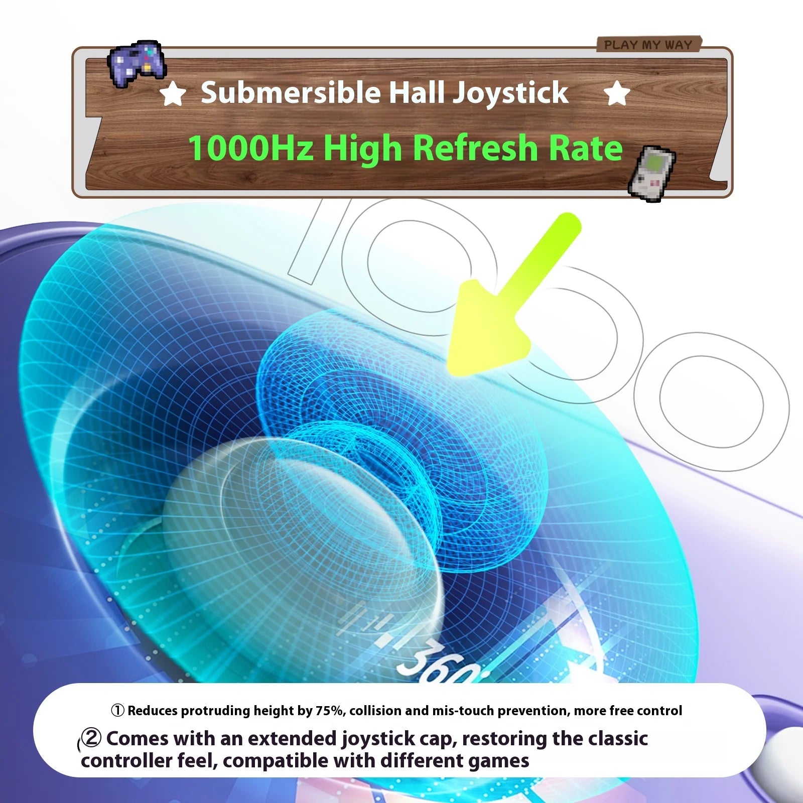 IINE Retro Card Game Controller Portable Switch2 mini handle Hall Joysticks 1000Hz Recessed Joystick Designed Customizable Gifts