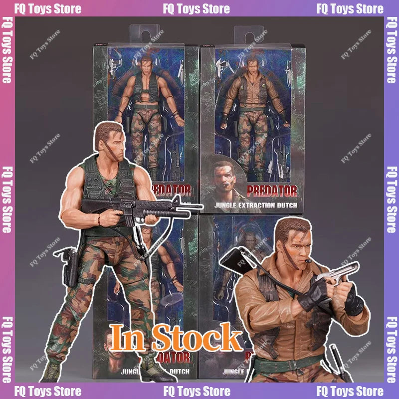 In Stock NECA KO Predator 30th Anniversary Jungle Encounter Dutch Extraction Dutch Patrol Dutch Disguise Dutch Action Figures