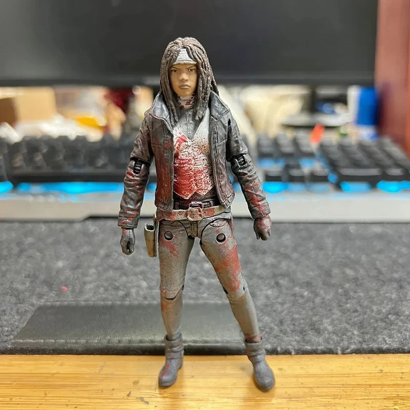 Genuine Bulk 5 Inch Action Figure Rick Grimes Morgan Jones Andrea Pvc Anime Model Collectible Toy