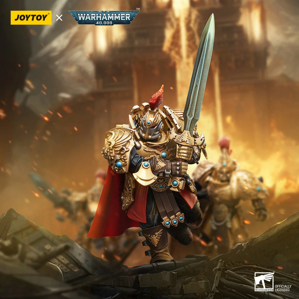 JOYTOY Warhammer 40k 1/18 Action Figures Anime 12.6cm Adeptus Custodes Blade Champion
