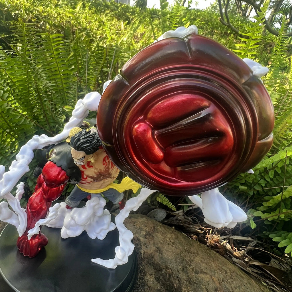 One Piece 24cm Great Ape King Gun 4 Luffy Pieces Statue Figures Collectible Model Decoration Toy Christmas Gift