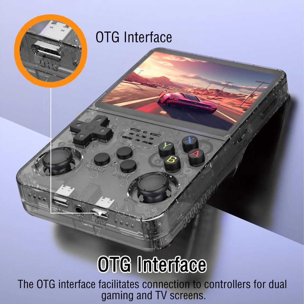 R36S Retro Handheld Video Game Console 3.5Inch IPS Screen Portable Video Game Console  64GB 20000+ Games linux System