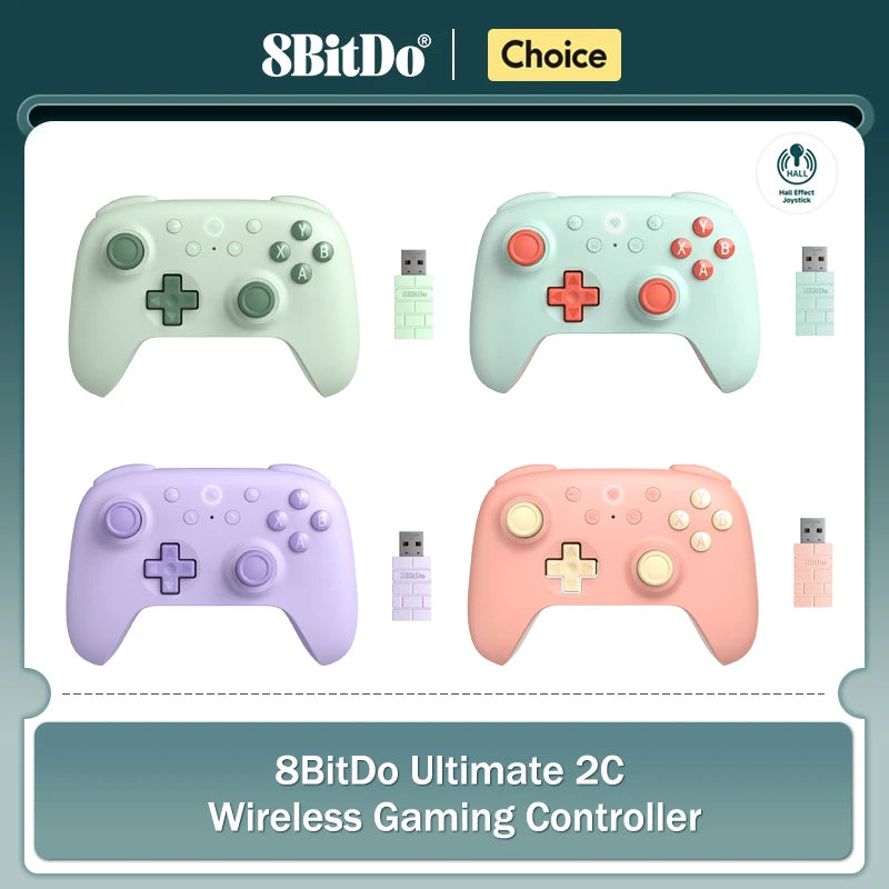 2c Raspberry 8BitDo Ultimate 2C Wireless Gaming Controller for PC, Windows 10, 11 ...