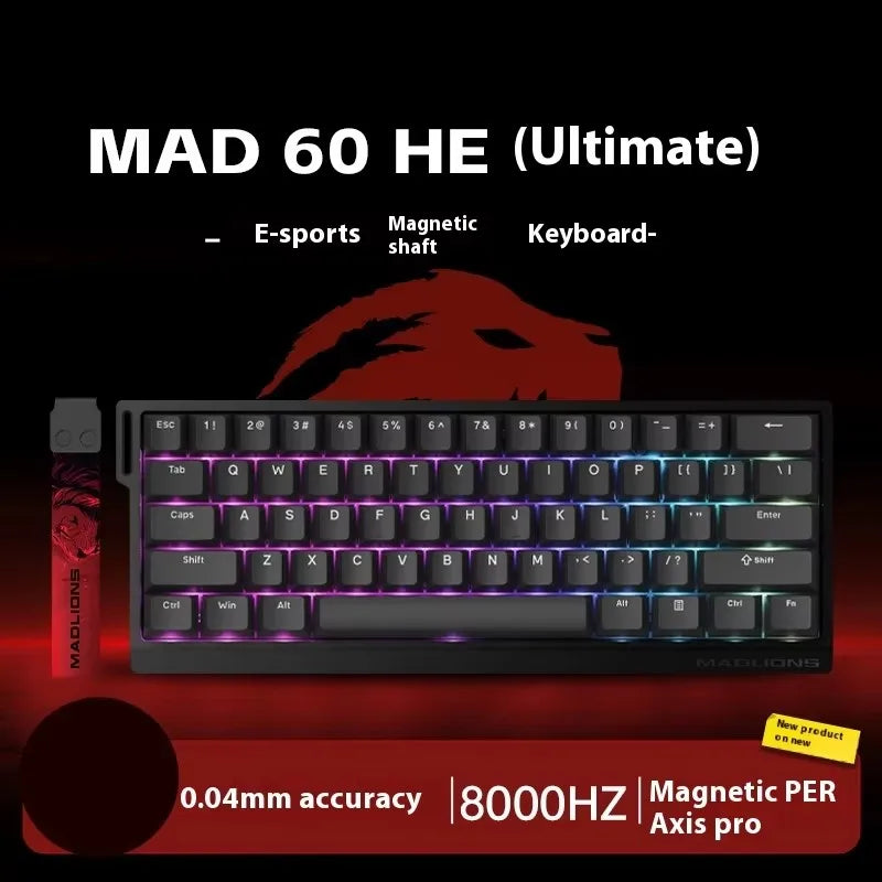 FGG Madlions Mad60 Mad68 He Mechanische Tastatur Magnetschalter 8k Wired Rgb Hot Swap Benutzerdefinierte Tastatur Esport Spiel Geschenk Zubehör