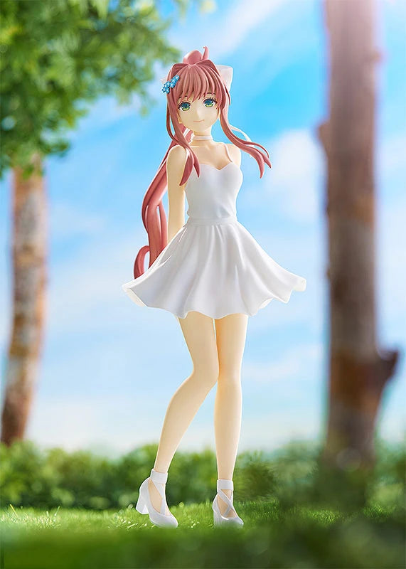 17cm POP UP PARADE Literature Club! Monika White Dress Anime Figure Sayori Action Figure Yuri/Natsuki Figure Model Doll Toy Gift