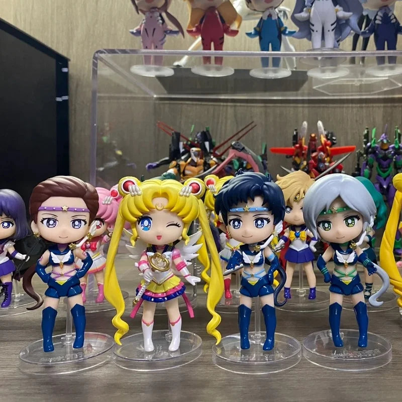 in stock Genuine Bandai Figuart Sailor Moon Figure Mini Sailor Star Healer Seiya Kou Action Anime Collection Pvc Statue Gift Toy
