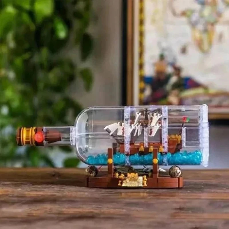 sailing ship in a bottle 21313 Building Blocks Sets Suitable For Christmas Gifts not Compatible With Legoed Particles
