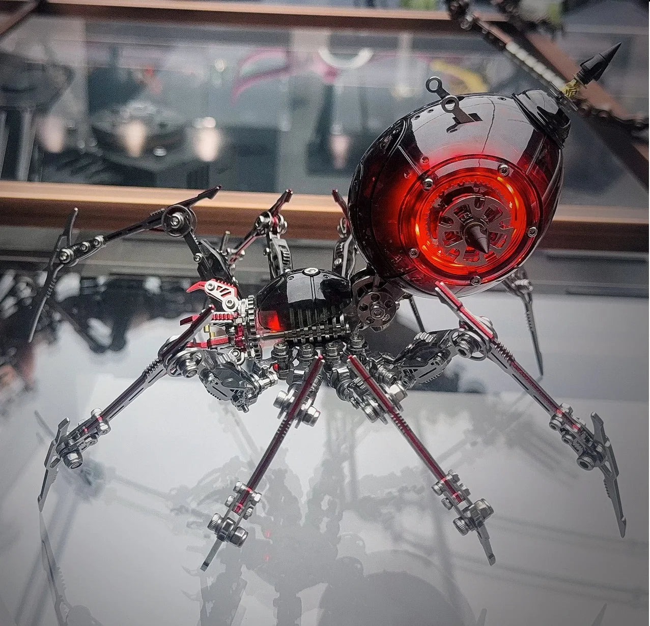 3D metal puzzle assembly toy ornament mechanical spider challenge high difficulty assembly model special gift