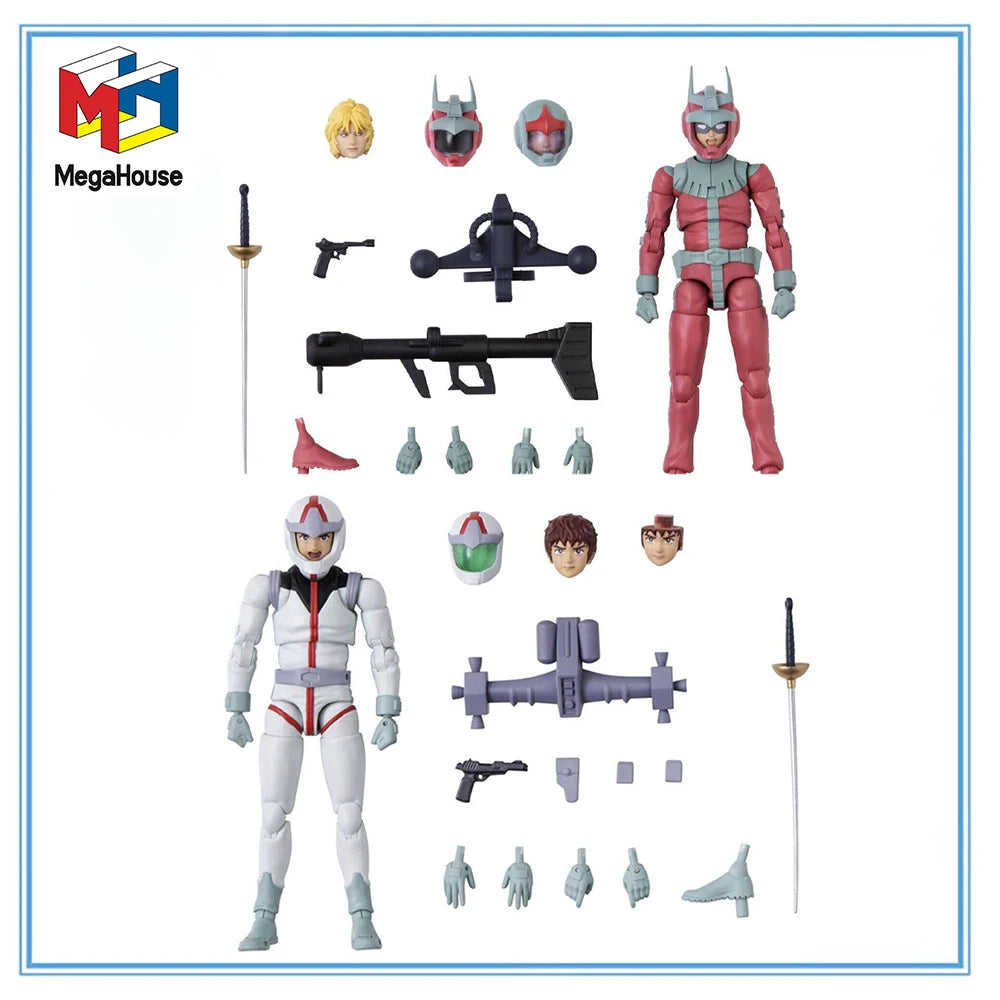 100% Original Bandai MegaHouse G.M.G. Collection Kidou Senshi  Amuro Ray Char Aznable (Normal Suit Ver.) The Battle of A Baoa Qu