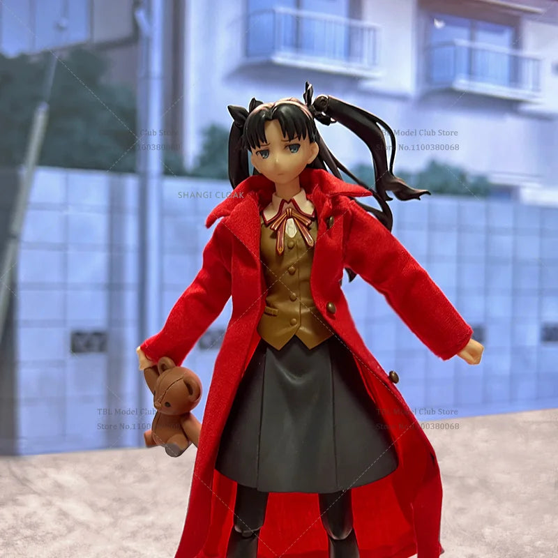 1/12 Scale Female Clothes Coat Fate/stay night Tohsaka Rin Average One Japanese Anime For figma  6-inch Action Figure Soldier