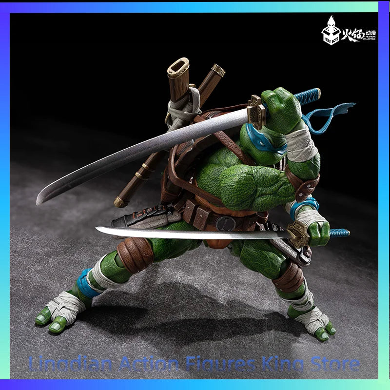 HEATBOYS Huo Zai Anime Ninja Turtles Leonardo Deluxe Edition Standard Edition Animation Character Model Action Figure Toy Gift