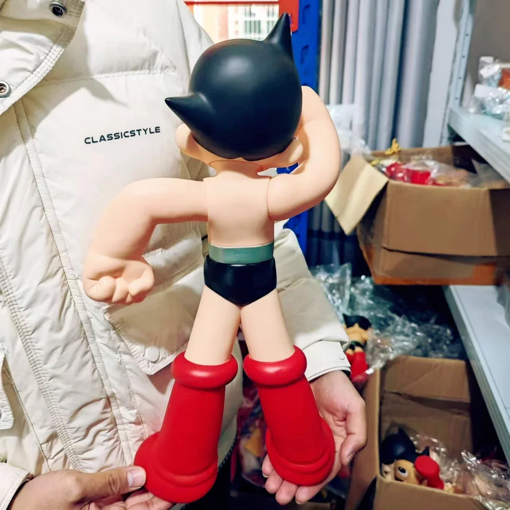 New 40CM Large Anime AstroBoy Mighty Atom Tetsuwan Atom Movable PVC Action Figures Statue Collection Model Toys Holiday Gifts