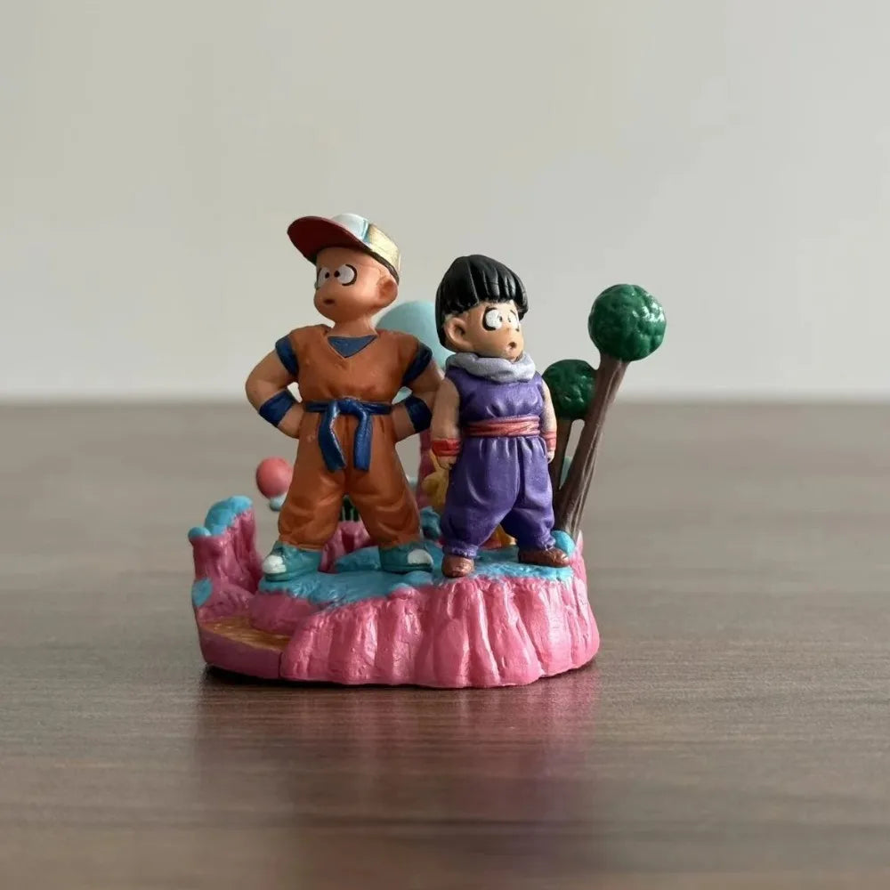 6 cm/2,36 Zoll Anime Dragon Ball Figur Krillin und Gohan Actionfiguren PVC Statue Desktop Ornamen Sammlung Modell Spielzeug Geschenke