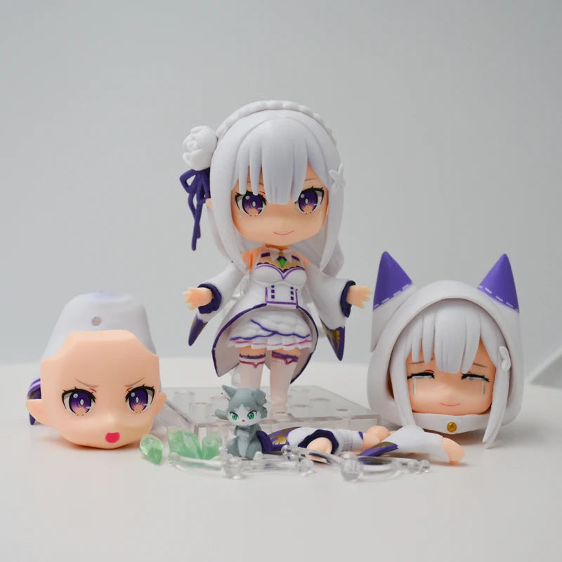 KDcolle Re:ZERO Starting Life in Another World Anime Figure Rem Sleep Sharing Action Figure Ram/Emilia Figurine Model Doll Toys