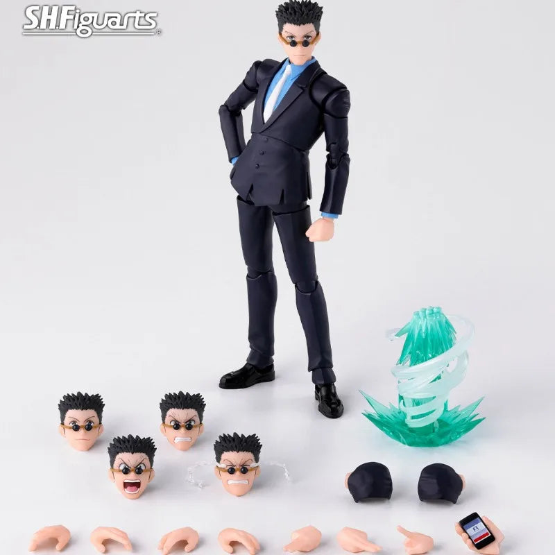 Fast Shipping Bandai Anime HUNTER×HUNTER SHF LEORIO Original Movable Model Toys Action Figure Collectible Ornaments Children Kid