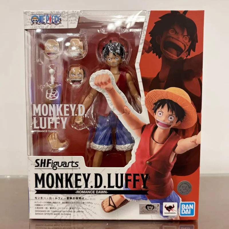 New 100% Original Bandai Sh Figuarts Shf One Piece Monkey D Luffy Romance Dawn Action Figures Anime Model Toys Figura Collection