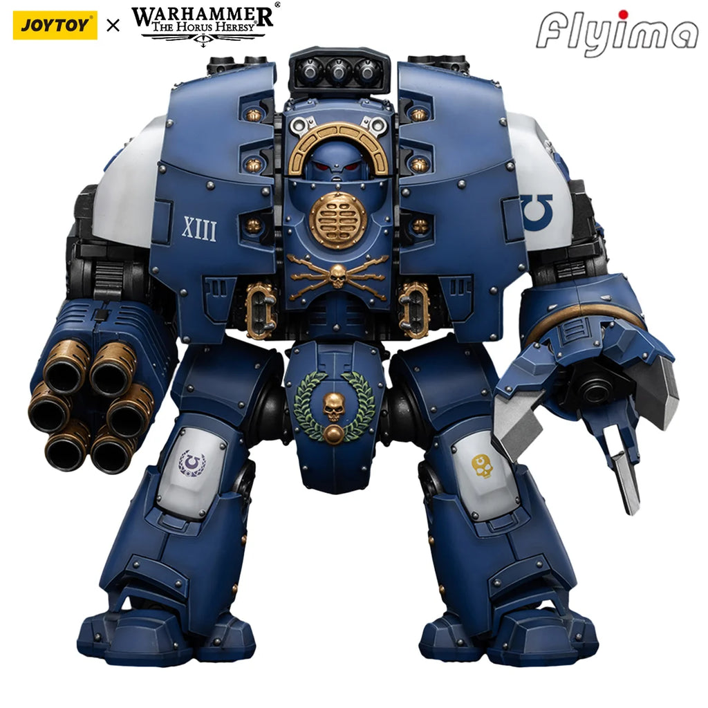 JOYTOY Warhammer 30K Action Figures Ultramarines Leviathan Dreadnought with Cyclonic Melta Lance And Siege Claws Model