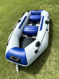 8.5ft Inflatable Fishing Boat Foldable Wooden Floor Surfing Boats and Racing Kayak for 3 Person for the Sea Outdoor Watersport