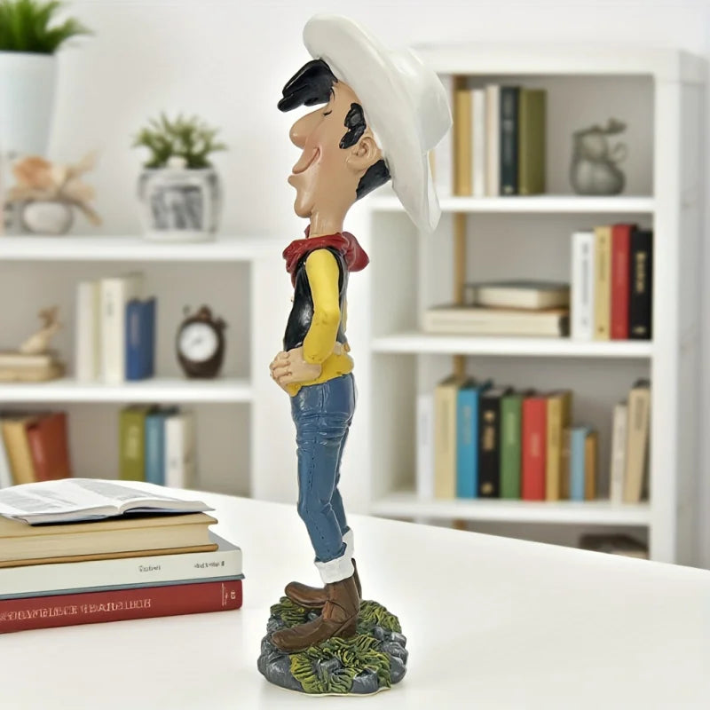 Cowboy Statue Ornament，Figurine Sculpture Decoration，Home Living Room Bedroom Study Office Desktop Decoration Ornaments Crafts