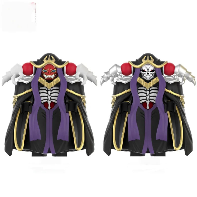 Style Skull Figure Red-Eyed Black Robe w/Gold Trim, Silver Shoulder Armor w/Red Orbs Purple Cape Collectible Build