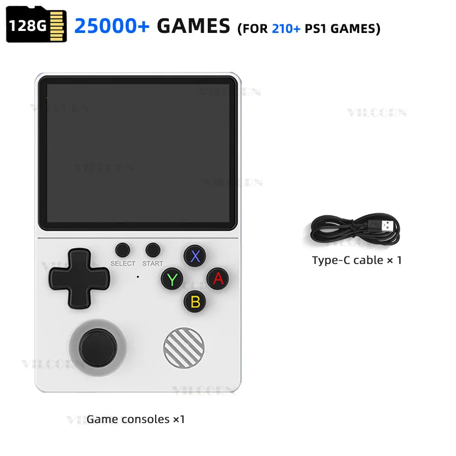 3.5 Inch Pocket Portable Video Game Console Open Source Handheld Game Player with 22000+ Games for PS1 GBA Retro Emulator