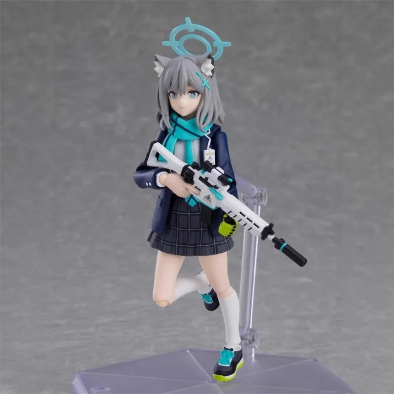 Auf Lager: Blue Archive Sunaookami Shiroko Figma 14,5 cm KO Ver. Actionfigur, Anime-Modell, Spielzeugpuppe, Dekoration, Sammlerstück