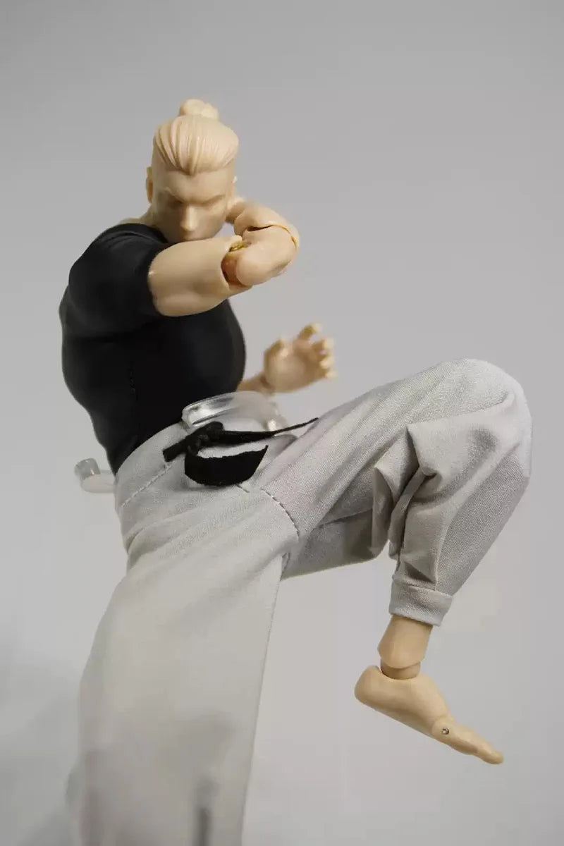 1/12 Scale Fushiguro Toji Cosplay Costume Black Tight T-shirt Grey Pants Suit Halloween Uniform Suit for 6" Action Figure Body
