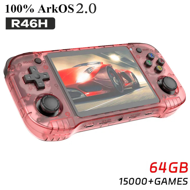 FUNKIDDY R46H  Handheld Video Game Console Retro Game Open-Source ARKOS 2.0 4.2 Inch IPS Screen 128G 20000+ Gaming Kids gifts