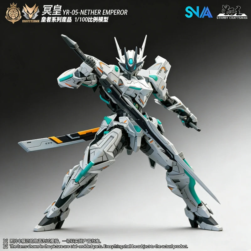 SNAA MG 1/100 YR-05 Nether Emperor Plastic Model Kit Assembly Mecha Toy Action Figure With Water Decals Anime Ornament Boy Gift