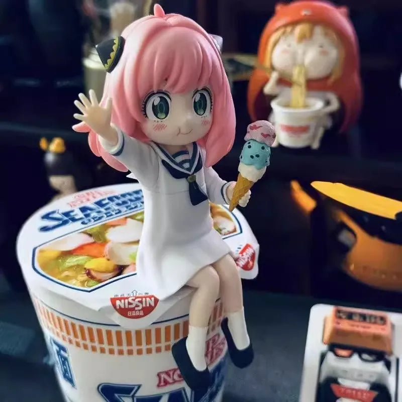 Anya Forger Spy Family Anime PVC Figure - Cute Collectible Model Desk Decoration Toy Gift for Anime Fans
