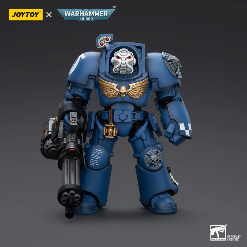 JOYTOY Warhammer 40K 1/18 Ultramarines Terminator Squad Movable Action Figure Model Warrior Kid Birthday Collectible Gift Toys