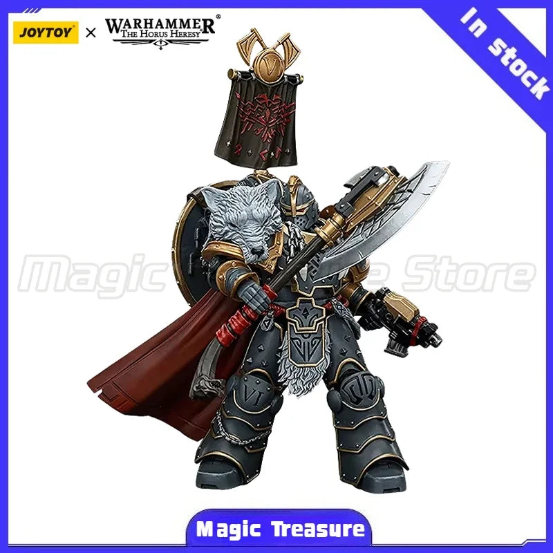 【MT】JOYTOY Warhammer 40K Space Wolves Legion Praetor with Power Axe and Combat Shield 1/18 Action Figure